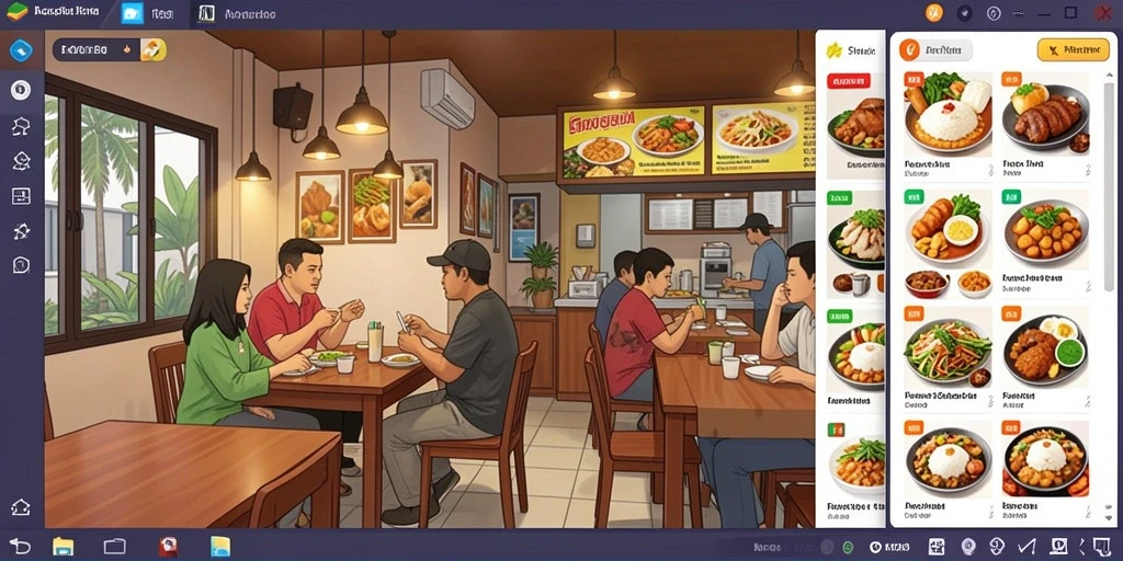 ri771 - Gambaran lingkungan permainan yang indah dan detail.